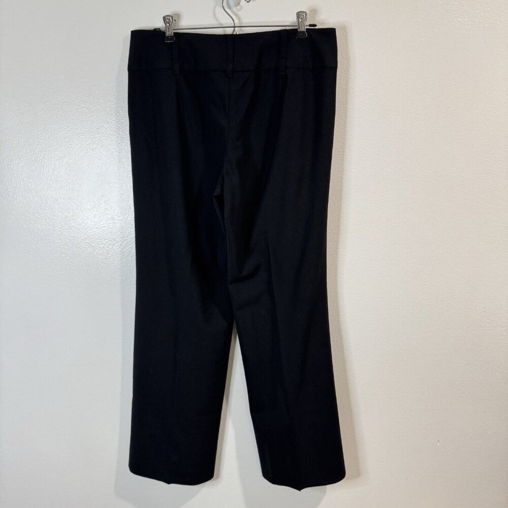 Banana Republic Pants 8 Martin Fit Black Wool Stretch Wide Leg Pleated Career - Picture 6 of 11